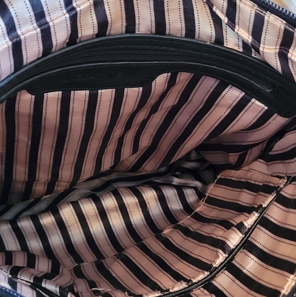 JOANEL Crossbody Bag, Faux Leather, Cutout and Zipper Detail, Black - Picture 10 of 14